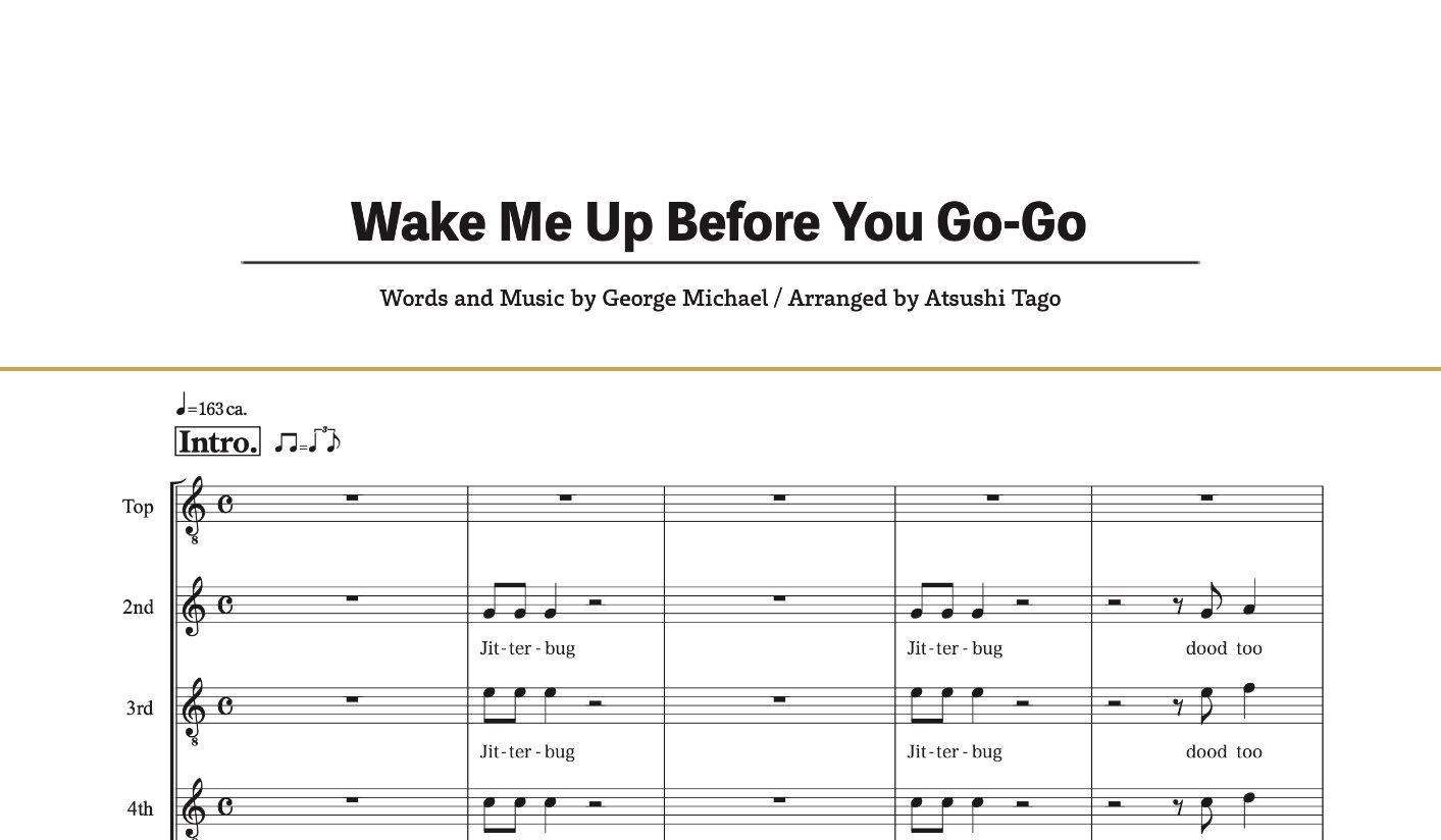 Wake Me Up Before You Go-Go 楽譜プレビュー